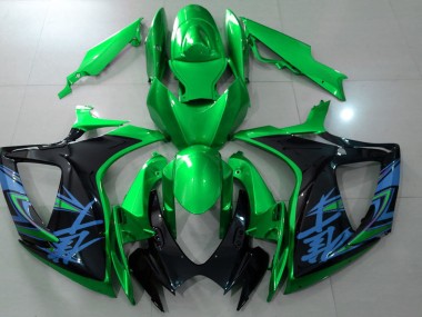 Online 2006-2007 Suzuki GSXR 600-750 Fairings - Gloss Green & Black