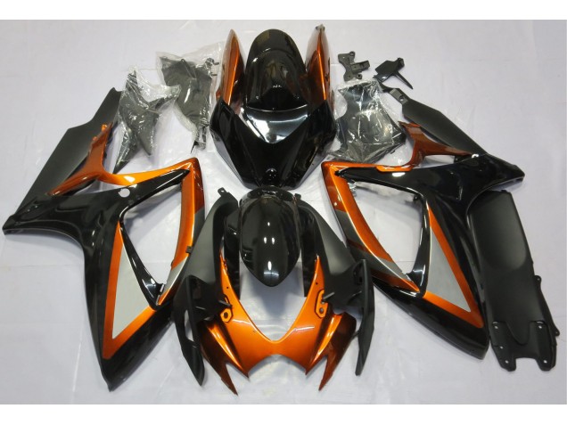 Online 2006-2007 Suzuki GSXR 600-750 Fairings - Gloss Orange and Black