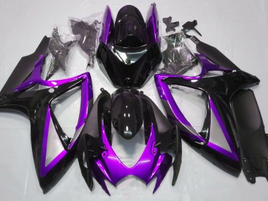 Online 2006-2007 Suzuki GSXR 600-750 Fairings - Gloss Purple and Black