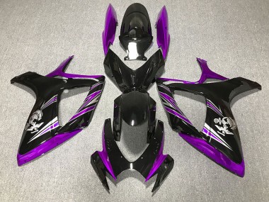 Online 2006-2007 Suzuki GSXR 600-750 Fairings - Gloss Purple and Black Design