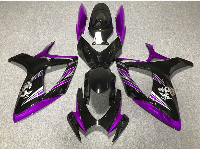 Online 2006-2007 Suzuki GSXR 600-750 Fairings - Gloss Purple and Black Design