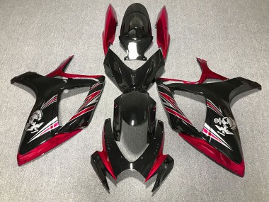 Online 2006-2007 Suzuki GSXR 600-750 Fairings - Gloss Red and Black Design