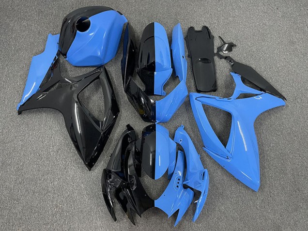 Online 2006-2007 Suzuki GSXR 600-750 Fairings - Half Blue and Black