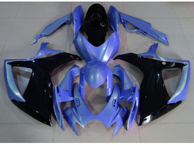 Online 2006-2007 Suzuki GSXR 600-750 Fairings - Light Blue and Black