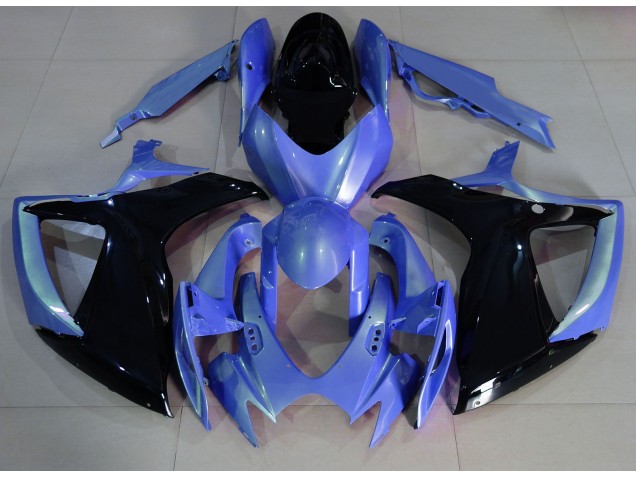 Online 2006-2007 Suzuki GSXR 600-750 Fairings - Light Blue and Black Online 2006-2007 Suzuki GSXR 600-750 Fairings - Light Blue and Black