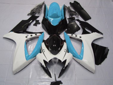 Online 2006-2007 Suzuki GSXR 600-750 Fairings - Light Blue Star