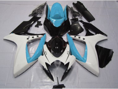 Online 2006-2007 Suzuki GSXR 600-750 Fairings - Light Blue Star