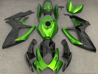 Online 2006-2007 Suzuki GSXR 600-750 Fairings - Light Green and Black