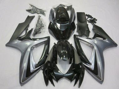 Online 2006-2007 Suzuki GSXR 600-750 Fairings - Light Silver And Black