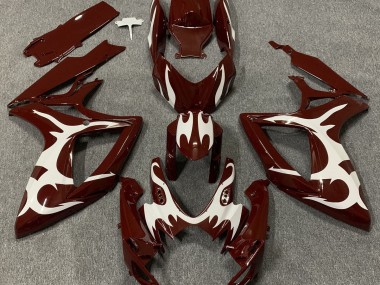 Online 2006-2007 Suzuki GSXR 600-750 Fairings - Maroon and White