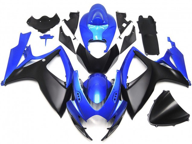 Online 2006-2007 Suzuki GSXR 600-750 Fairings - Matte Black and Blue OEM Custom Style Online 2006-2007 Suzuki GSXR 600-750 Fairings - Matte Black and Blue OEM Custom Style