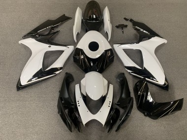Online 2006-2007 Suzuki GSXR 600-750 Fairings - Matte Black and Gloss White