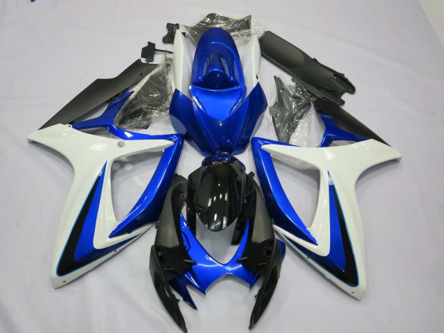 Online 2006-2007 Suzuki GSXR 600-750 Fairings - OEM Style White Blue Online 2006-2007 Suzuki GSXR 600-750 Fairings - OEM Style White Blue