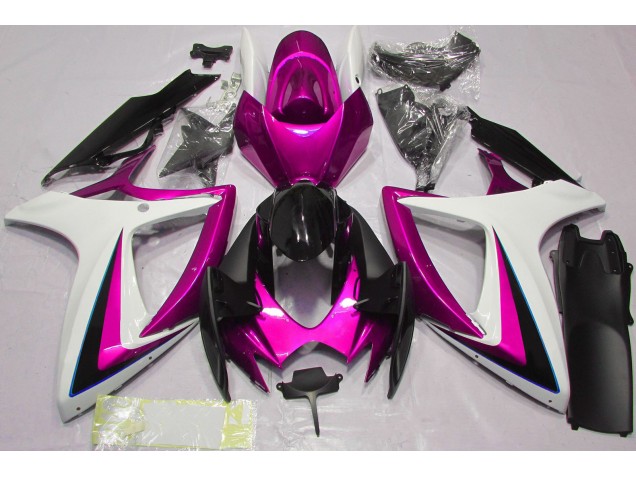 Online 2006-2007 Suzuki GSXR 600-750 Fairings - Pink & White Online 2006-2007 Suzuki GSXR 600-750 Fairings - Pink & White