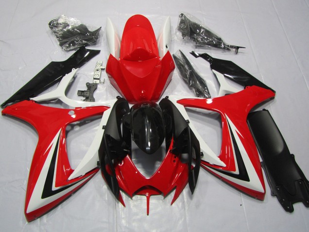 Online 2006-2007 Suzuki GSXR 600-750 Fairings - Red Black and White Online 2006-2007 Suzuki GSXR 600-750 Fairings - Red Black and White