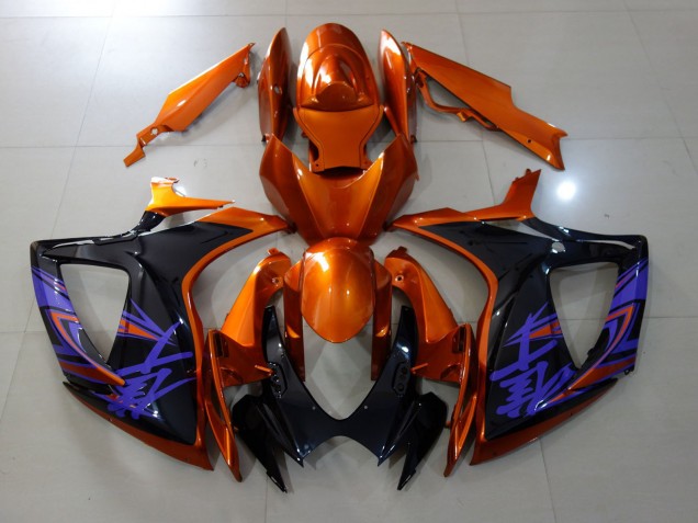 Online 2006-2007 Suzuki GSXR 600-750 Fairings - Vibrant Orange & Gloss Black Online 2006-2007 Suzuki GSXR 600-750 Fairings - Vibrant Orange & Gloss Black