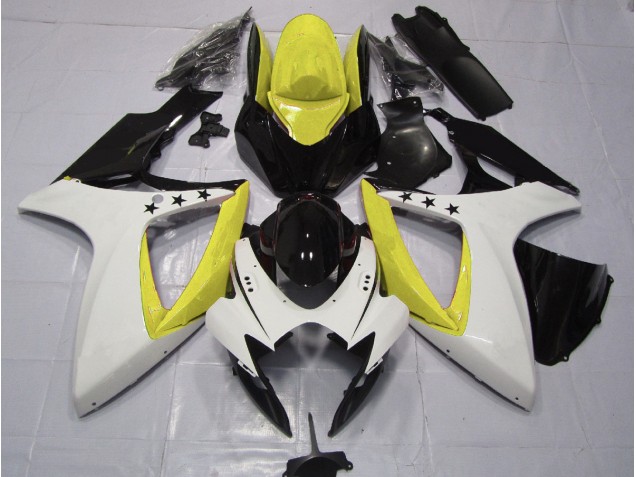 Online 2006-2007 Suzuki GSXR 600-750 Fairings - Yellow Star