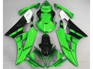 Online 2006-2007 Yamaha R6 Fairings - Gloss Green and Black