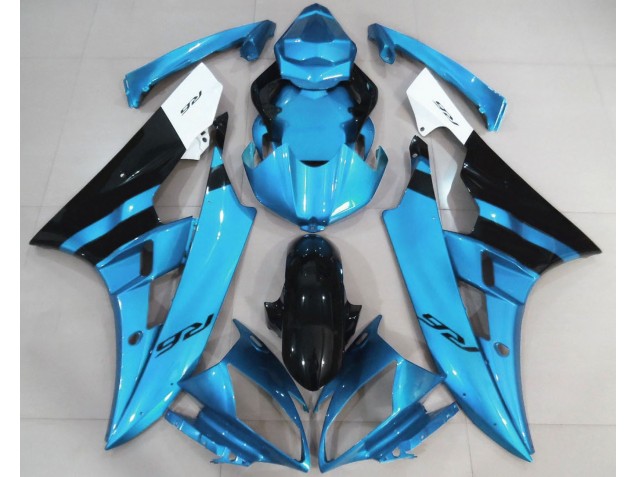 Online 2006-2007 Yamaha R6 Fairings - Gloss Light Blue and Black Online 2006-2007 Yamaha R6 Fairings - Gloss Light Blue and Black
