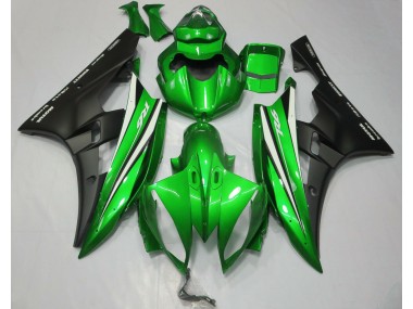 Online 2006-2007 Yamaha R6 Fairings - Green Black and White