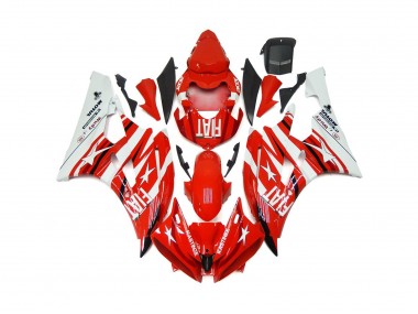 Online 2006-2007 Yamaha R6 Fairings - Red and White Star Fiat