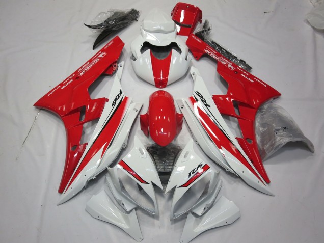 Online 2006-2007 Yamaha R6 Fairings - Red White Style Design Online 2006-2007 Yamaha R6 Fairings - Red White Style Design