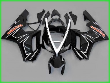 Online 2006-2008 Triumph Daytona 675 Fairings - Black Gloss with White