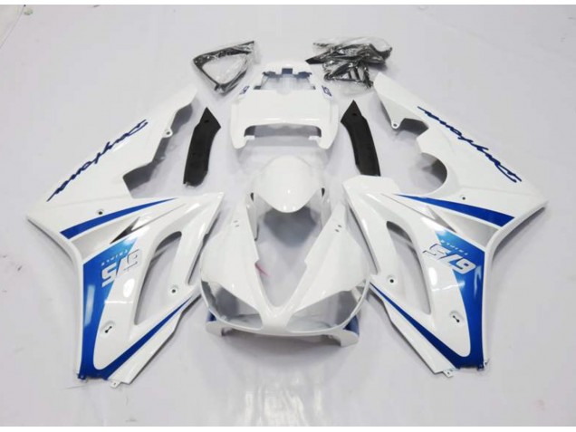 Online 2006-2008 Triumph Daytona 675 Fairings - White and Blue Style Online 2006-2008 Triumph Daytona 675 Fairings - White and Blue Style