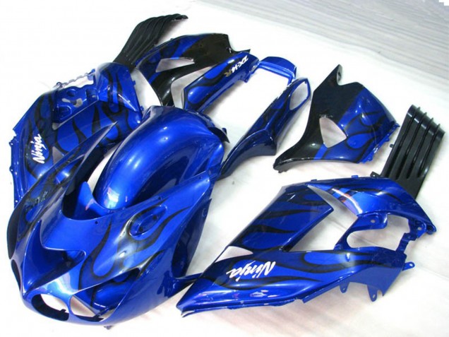 Online 2006-2011 Kawasaki ZX14R Fairings - Blue Flame