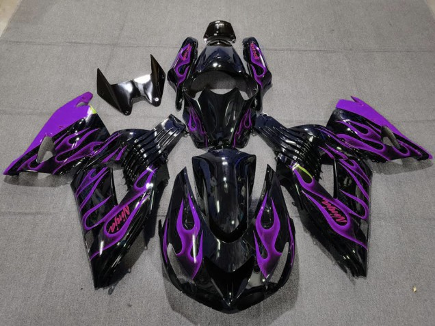 Online 2006-2011 Kawasaki ZX14R Fairings - Purple Flame Online 2006-2011 Kawasaki ZX14R Fairings - Purple Flame