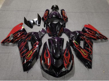 Online 2006-2011 Kawasaki ZX14R Fairings - Red Flame