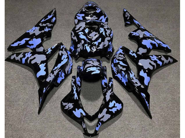 Online 2007-2008 Honda CBR600RR Fairings - Blue and Gray Camouflage Online 2007-2008 Honda CBR600RR Fairings - Blue and Gray Camouflage