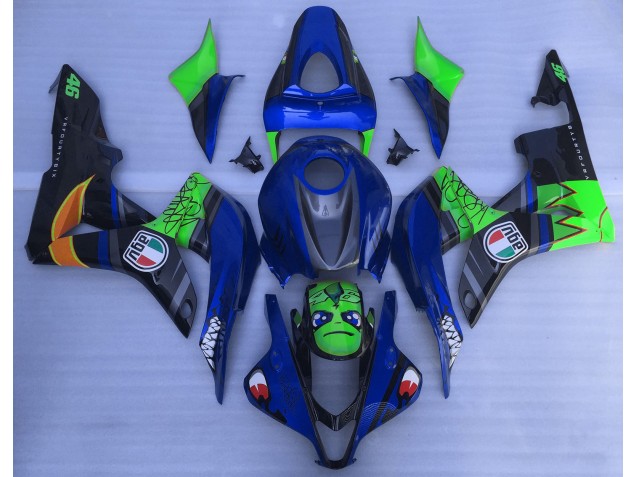 Online 2007-2008 Honda CBR600RR Fairings - Blue and Green Shark Online 2007-2008 Honda CBR600RR Fairings - Blue and Green Shark