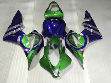 Online 2007-2008 Honda CBR600RR Fairings - Blue Green Captain America