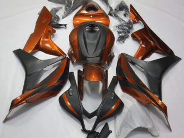 Online 2007-2008 Honda CBR600RR Fairings - Burnt Orange and Matte Black