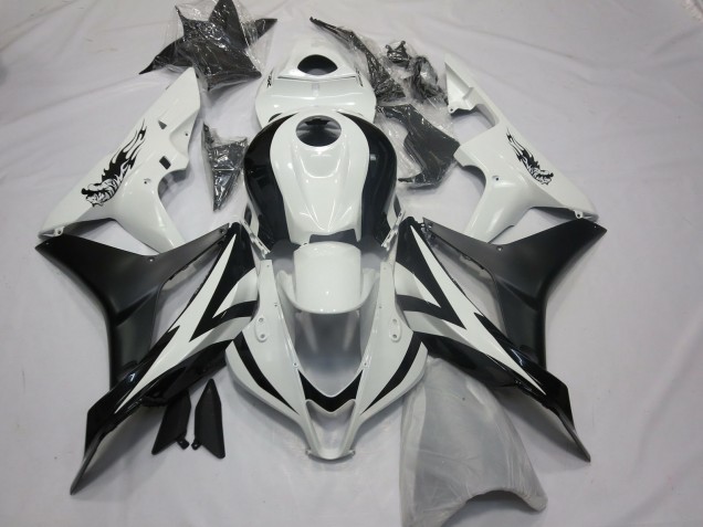 Online 2007-2008 Honda CBR600RR Fairings - Custom OEM Style White and Black