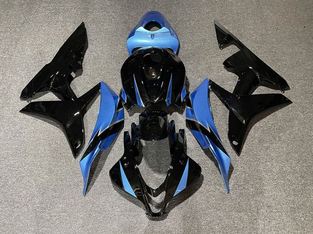 Online 2007-2008 Honda CBR600RR Fairings - Gloss Black & Light Blue