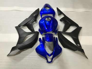 Online 2007-2008 Honda CBR600RR Fairings - Gloss Blue and Matte Black