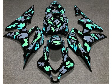 Online 2007-2008 Honda CBR600RR Fairings - Green and Gray Camouflage