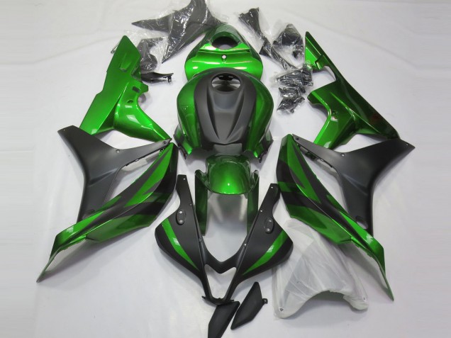 Online 2007-2008 Honda CBR600RR Fairings - Green and Matte Black