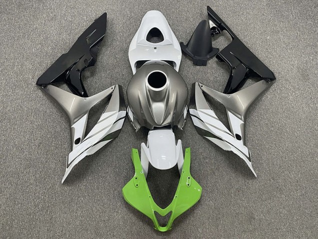 Online 2007-2008 Honda CBR600RR Fairings - Green White and Grey Online 2007-2008 Honda CBR600RR Fairings - Green White and Grey