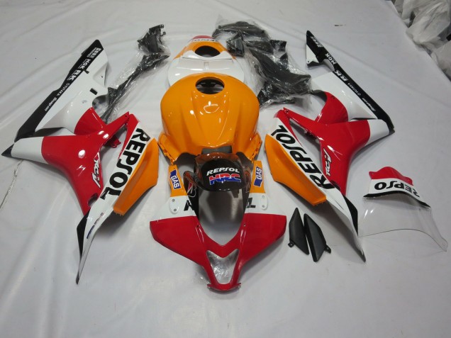 Online 2007-2008 Honda CBR600RR Fairings - Light Orange and White Repsol