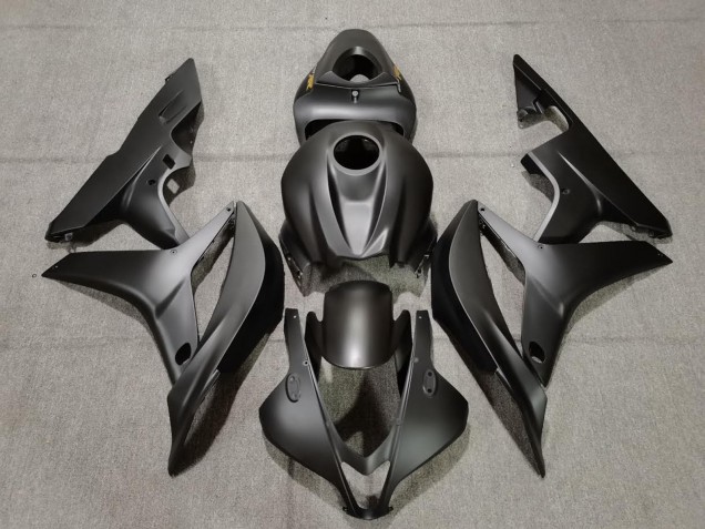 Online 2007-2008 Honda CBR600RR Fairings - Matte Black Gold Decals Online 2007-2008 Honda CBR600RR Fairings - Matte Black Gold Decals