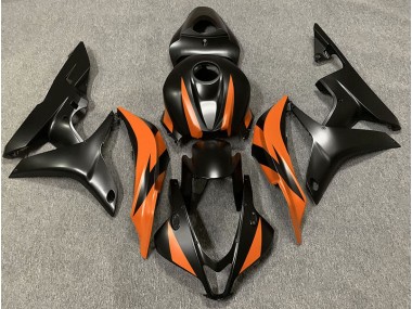 Online 2007-2008 Honda CBR600RR Fairings - Matte Black & Orange Design