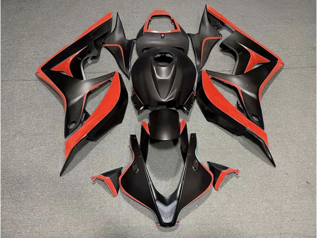 Online 2007-2008 Honda CBR600RR Fairings - Matte Black & Red