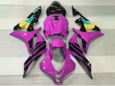Online 2007-2008 Honda CBR600RR Fairings - Pink & Teal Bull