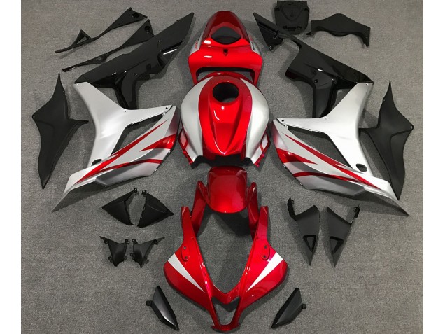 Online 2007-2008 Honda CBR600RR Fairings - Red and Silver OEM Style Online 2007-2008 Honda CBR600RR Fairings - Red and Silver OEM Style