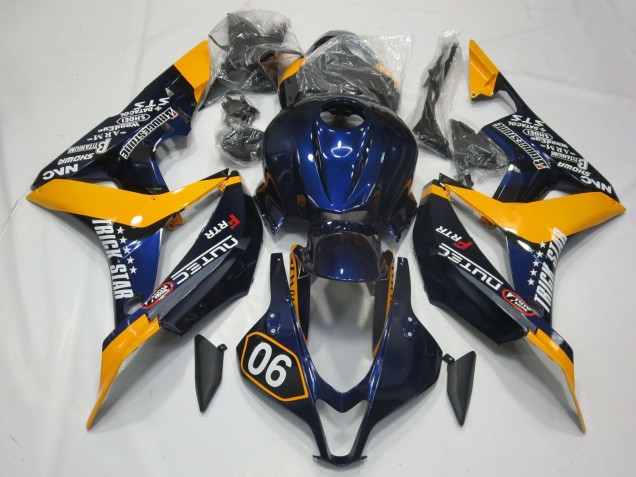 Online 2007-2008 Honda CBR600RR Fairings - Special Deep Blue and Yellow Online 2007-2008 Honda CBR600RR Fairings - Special Deep Blue and Yellow