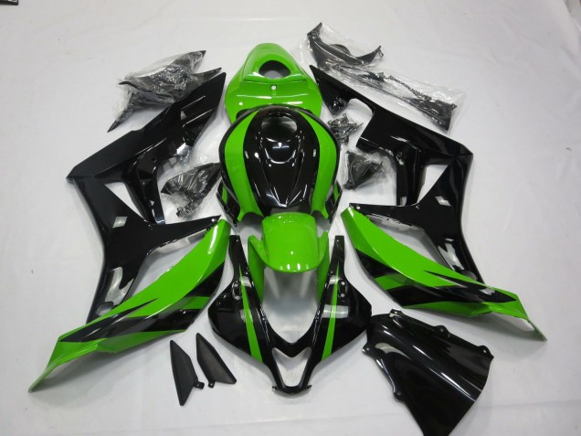 Online 2007-2008 Honda CBR600RR Fairings - Vibrant Green and Black Online 2007-2008 Honda CBR600RR Fairings - Vibrant Green and Black
