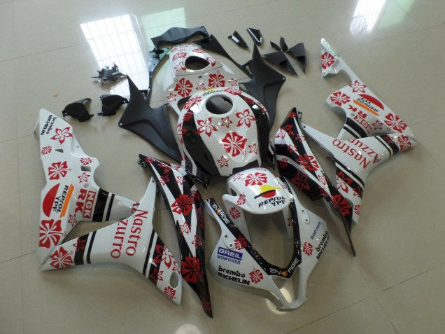 Online 2007-2008 Honda CBR600RR Fairings - White and Red Nastro Azzurro Online 2007-2008 Honda CBR600RR Fairings - White and Red Nastro Azzurro